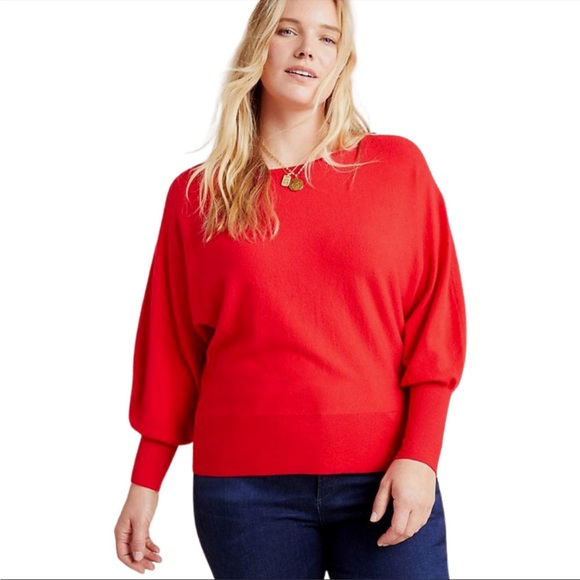 EUC Anthropologie 2X Ribbed Dolman Sweater - Picture 2 of 6